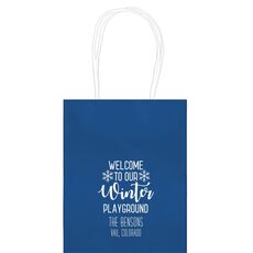 Welcome To Our Winter Playground Mini Twisted Handled Bags