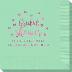 Confetti Hearts Bridal Shower Napkins