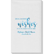 Bridal Shower Wishes Linen Like Guest Towels