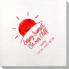 Enjoy Sunset on our Cliff Bamboo Luxe Napkins