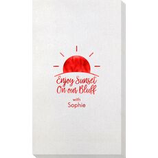 Enjoy Sunset on our Bluff Bamboo Luxe Guest Towels