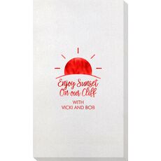 Enjoy Sunset on our Cliff Bamboo Luxe Guest Towels