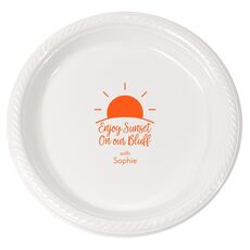 Enjoy Sunset on our Bluff Plastic Plates