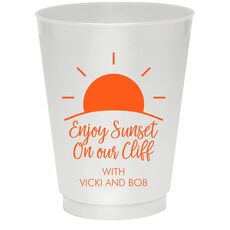 Enjoy Sunset on our Cliff Colored Shatterproof Cups