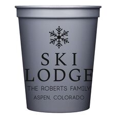 Snowflake Ski Lodge Stadium Cups