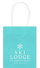 Snowflake Ski Lodge Mini Twisted Handled Bags