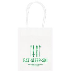 Eat Sleep Ski Mini Twisted Handled Bags