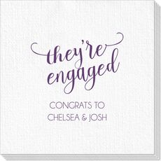 They're Engaged Deville Napkins