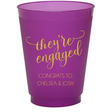 They're Engaged Colored Shatterproof Cups