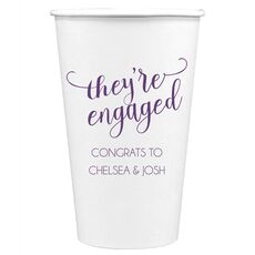 They're Engaged Paper Coffee Cups