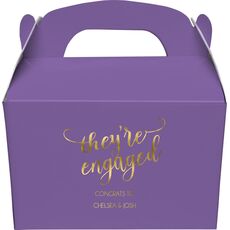 They're Engaged Gable Favor Boxes
