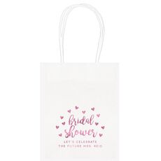 Confetti Hearts Bridal Shower Mini Twisted Handled Bags