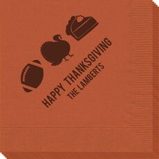 Football Turkey Pie Napkins