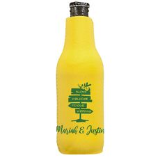 Aloha Welcome To Our Wedding Bottle Huggers