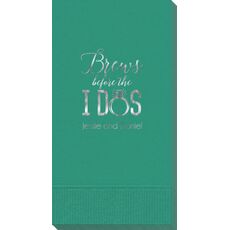 Brews Before The I Dos with Rings Guest Towels