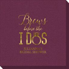 Brews Before The I Dos with Rings Linen Like Napkins