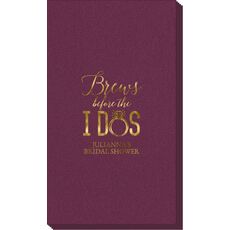 Brews Before The I Dos with Rings Linen Like Guest Towels