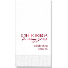 Cheers To Many Years Guest Towels