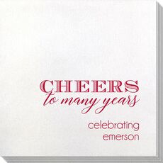 Cheers To Many Years Bamboo Luxe Napkins