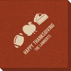 Football Turkey Pie Linen Like Napkins