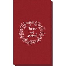 Vine Wreath Linen Like Guest Towels