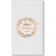 Vine Wreath Linen Like Guest Towels