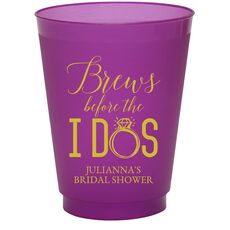 Brews Before The I Dos with Rings Colored Shatterproof Cups