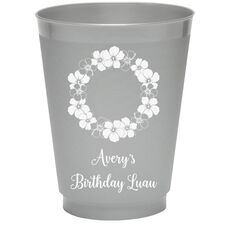 Hawaiian Lei Colored Shatterproof Cups