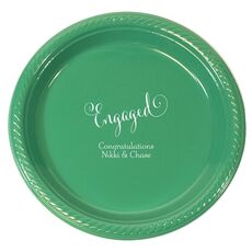 Romantic Engaged Plastic Plates