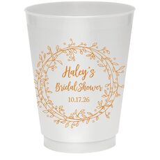 Vine Wreath Colored Shatterproof Cups