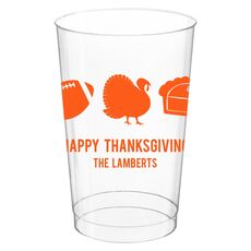 Football Turkey Pie Clear Plastic Cups