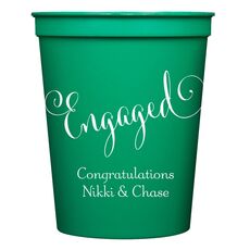 Romantic Engaged Stadium Cups