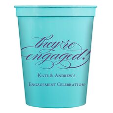 Script They're Engaged Stadium Cups