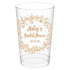 Vine Wreath Clear Plastic Cups