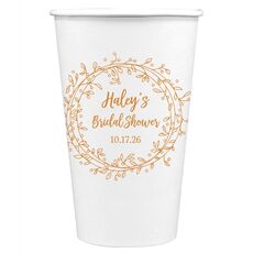 Vine Wreath Paper Coffee Cups