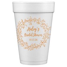 Vine Wreath Styrofoam Cups