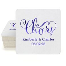 Curly Cheers Square Coasters