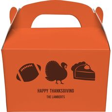 Football Turkey Pie Gable Favor Boxes