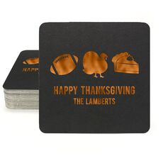 Football Turkey Pie Square Coasters
