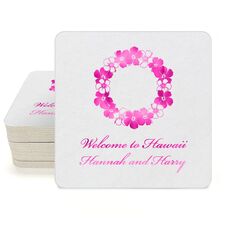 Hawaiian Lei Square Coasters