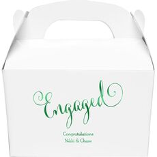 Romantic Engaged Gable Favor Boxes