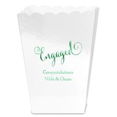 Romantic Engaged Mini Popcorn Boxes