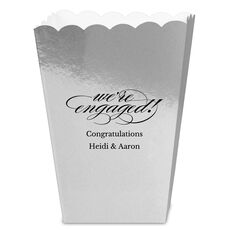 Script We're Engaged Mini Popcorn Boxes