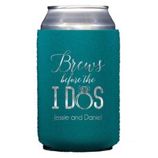 Brews Before The I Dos with Rings Collapsible Huggers