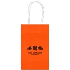 Football Turkey Pie Medium Twisted Handled Bags