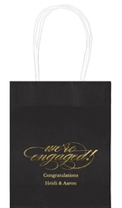Script We're Engaged Mini Twisted Handled Bags