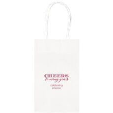 Cheers To Many Years Medium Twisted Handled Bags