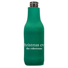 Big Word Christmas Eve Bottle Huggers