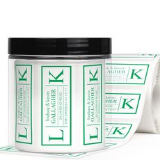 2 Side Initial Address Labels in a Jar