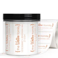 Weston Rectangle Address Labels in a Jar